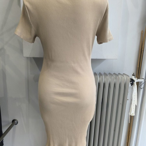 Summer dress L-XL 95% cotton beige like new