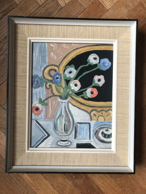 Painting used with frame, 36x30 cm, retro style