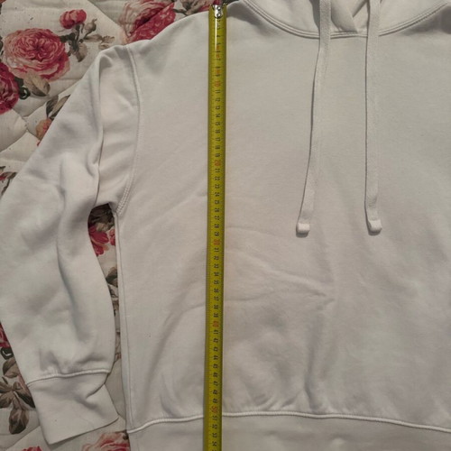 Φούτερ με κουκούλα Zara oversized μέγεθος small σαν καινούργιο, άσπρο