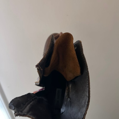Steve Madden Troopa brown leather combat boots used, size 38