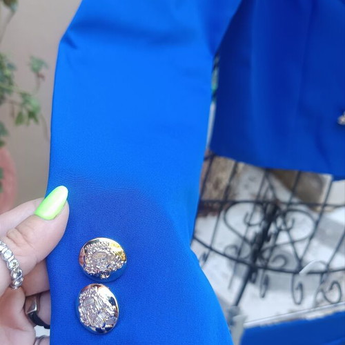 Blue blazer and shorts skirt set size S/M new