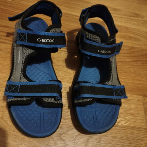 Geox sandals for boys used, size 34, black and blue