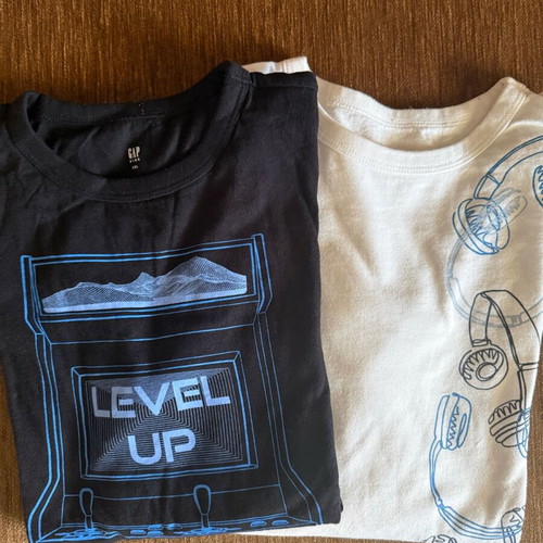 Gap boys' blouses like new, long-sleeve, black and white