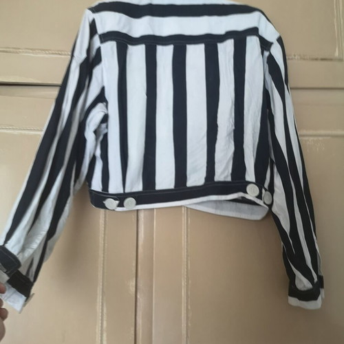 Mexx striped cropped jacket shirt size L 40 used