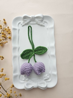 Crochet purple tulip handmade
