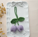 Crochet purple tulip handmade
