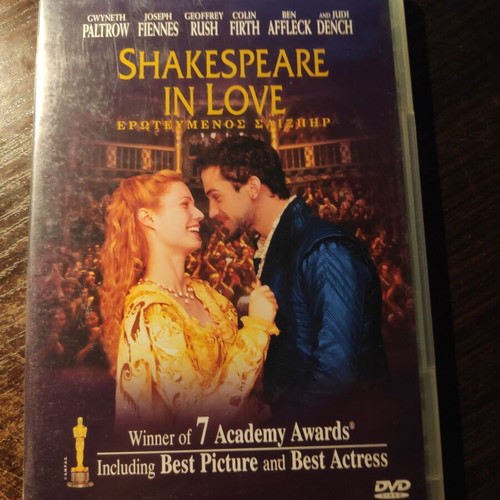 Shakespeare In Love DVD used, comedy movie with subtitles