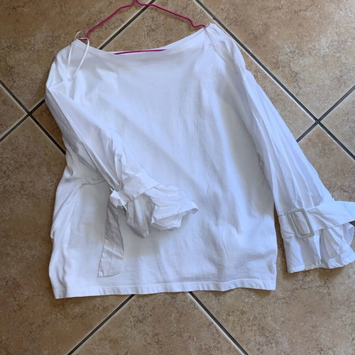Zara blouse white size L 3/4 sleeve like new