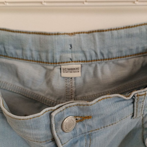 Denim Bermuda shorts light blue size M new