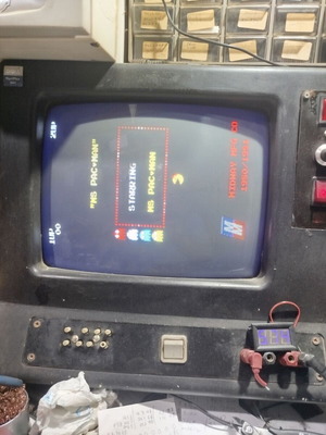 Pacman bootleg PCB used, fully functional