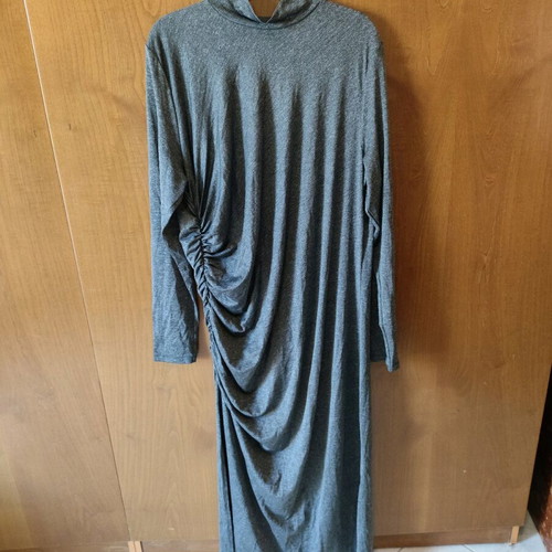 HnM Long Elastic Dress With Shirring New Grey XXL