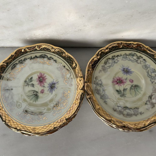 Vintage Bareuther Waldsassen Bavaria porcelain plates and platter