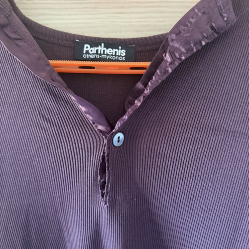 Parthenis men's shirt new, brown and red, one size