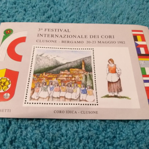 Commemorative stamp unsealed 3rd International Choir Festival 1982