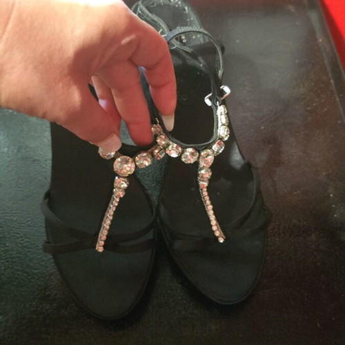 Laura Bagatti satin heels size 40 brand new black