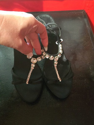 Laura Bagatti satin heels size 40 brand new black