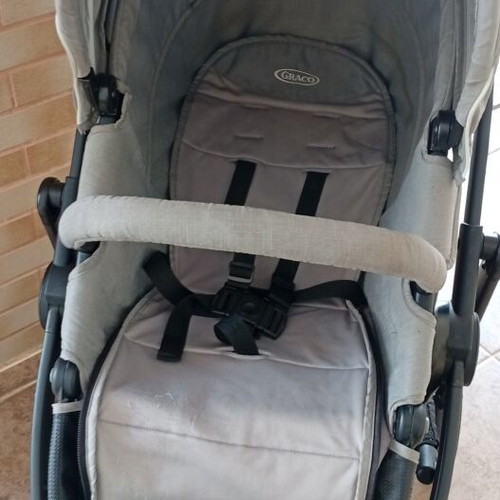 Graco 3-in-1 stroller used with carrycot, footmuff, and rain cover