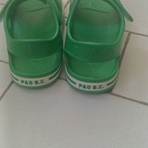 Panathinaikos slippers for boys, green, sizes 30-31