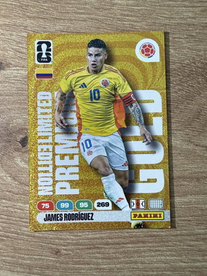 Premium Gold Limited Edition James Rodriguez Sticker new