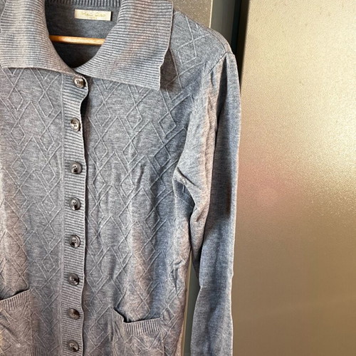 Gray women's cardigan sweater new with buttons and pockets