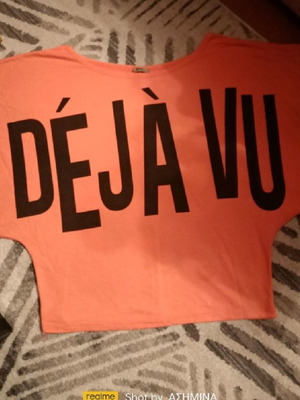 Orange batwing blouse used, oversize fit