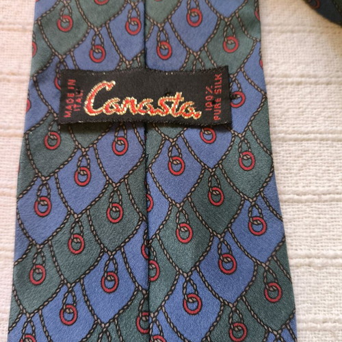 Men's vintage Canasta silk tie like new
