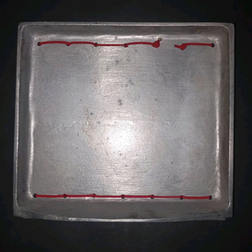 Sculpture used aluminum and red rubber for ANT1 TV station