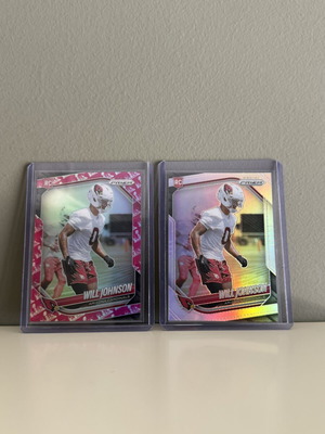 2025 Panini Prizm Will Johnson RC πακέτο καινούργιες κάρτες Rookie