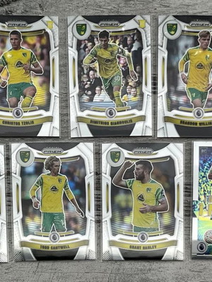 Panini Prizm P.L 2021-22 κάρτες Norwich σαν καινούργιο, 9 τεμάχια