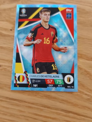DE KETELAERE blue version topps match attax euro 2024