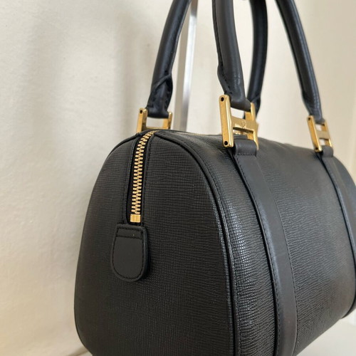 MCM black handbag with gold metal like new