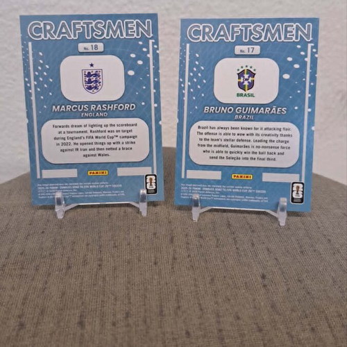 Road To World Cup Craftsmen Insert Duo Cards Marcus Rashford & Bruno Guimarães new