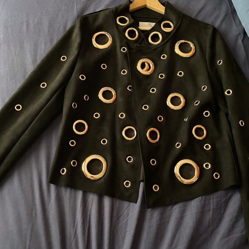 Faux suede jacket like new, size M, black