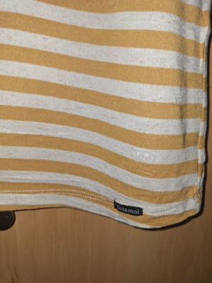 Toi&Moi striped blouse gray mustard like new, size M
