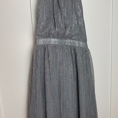Silver long women's backless dress for special occasion new