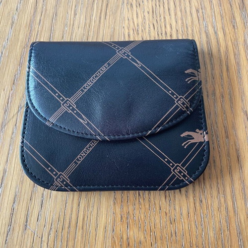 Longchamp wallet new, soft leather coin purse black and brown