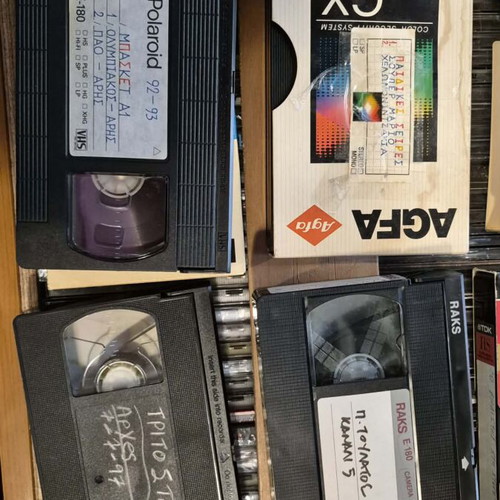 VHS tapes used, 21 Greek TV recordings from 80s and early 90s