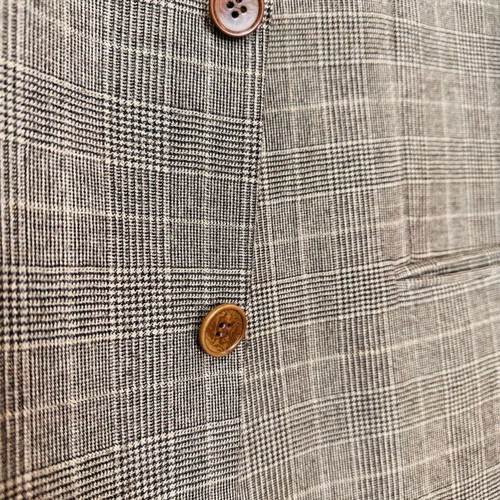 Zara Man Slim Fit Glen Plaid checked jacket like new, beige