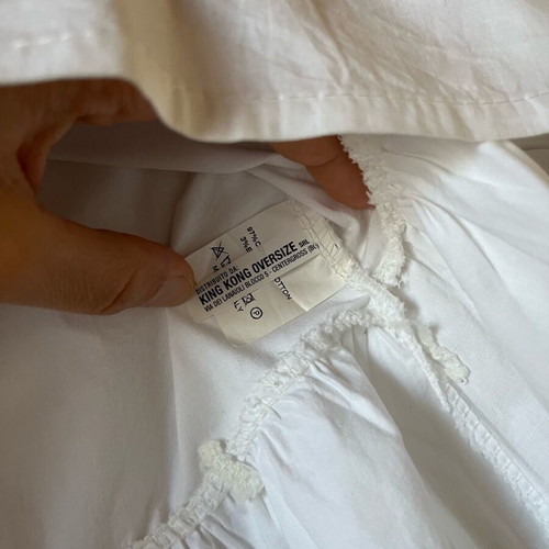 White cotton blouse like new, size S