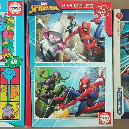 Monsieur Madame and Marvel Spider-Man children's puzzles like new