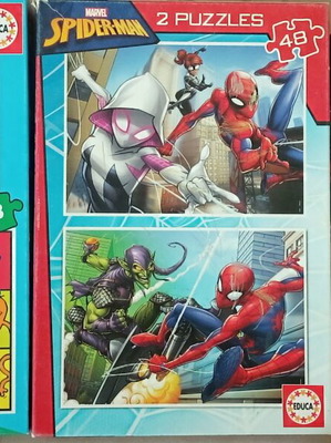 Monsieur Madame and Marvel Spider-Man children's puzzles like new