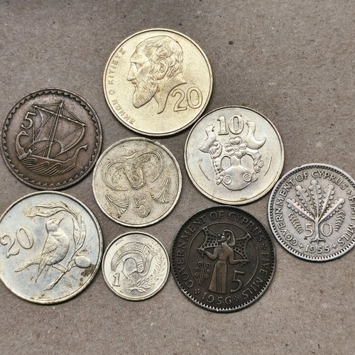 Cyprus coins used, nice lot
