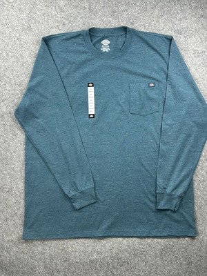 Dickies Teal Long Sleeve Pocket Thermal Crew Neck Sweatshirt 3XL