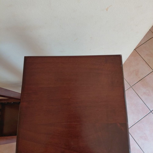 Traditional solid walnut flower stands set of 2 like new