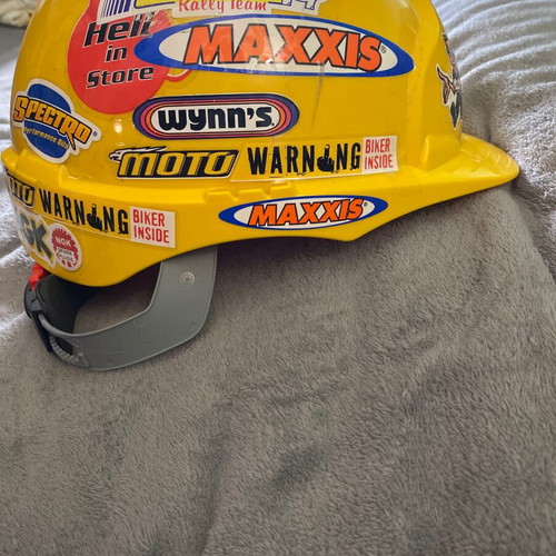 Work helmet used with head adjuster