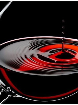 Wine Drop Glass Art Panel 30×30cm new