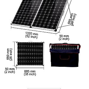 ΕΥΚΑΙΡΙΑ ΣΟΥΠΕΡ ΠΡΟΣΦΟΡΑ ΗΛΙΑΚΟ ΠΛΗΡΕΣ ΠΑΚΕΤΟ Dokio 160W Foldable Solar Panel China 18V Solar Panels Waterproof