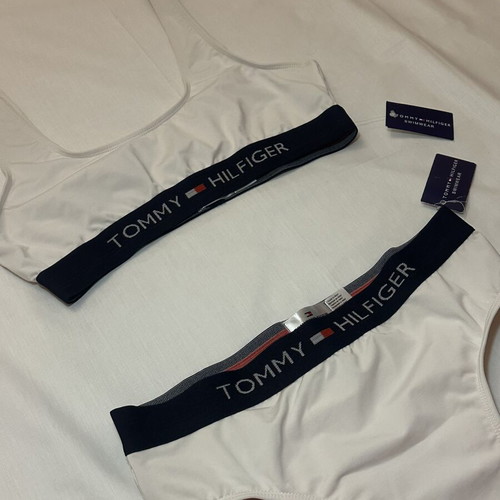 Tommy Hilfiger women's swimsuit set white size L new
