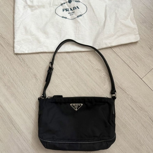 Prada vintage nylon shoulder bag, black