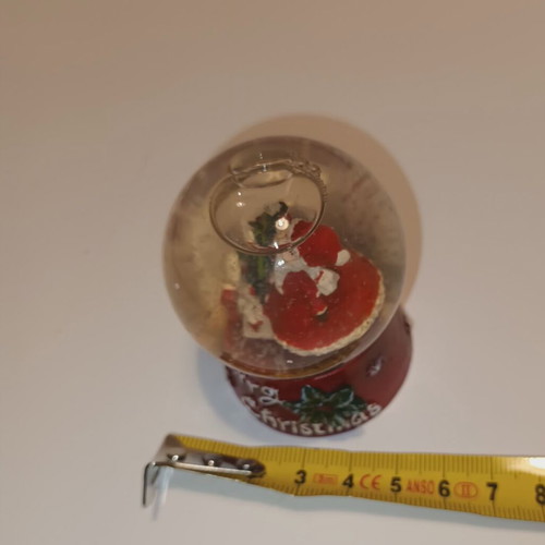 Christmas decoration set like new with Santa snow globe and star
